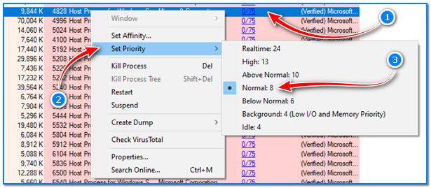 Process Explorer DLL view showing loaded modules and handle search results